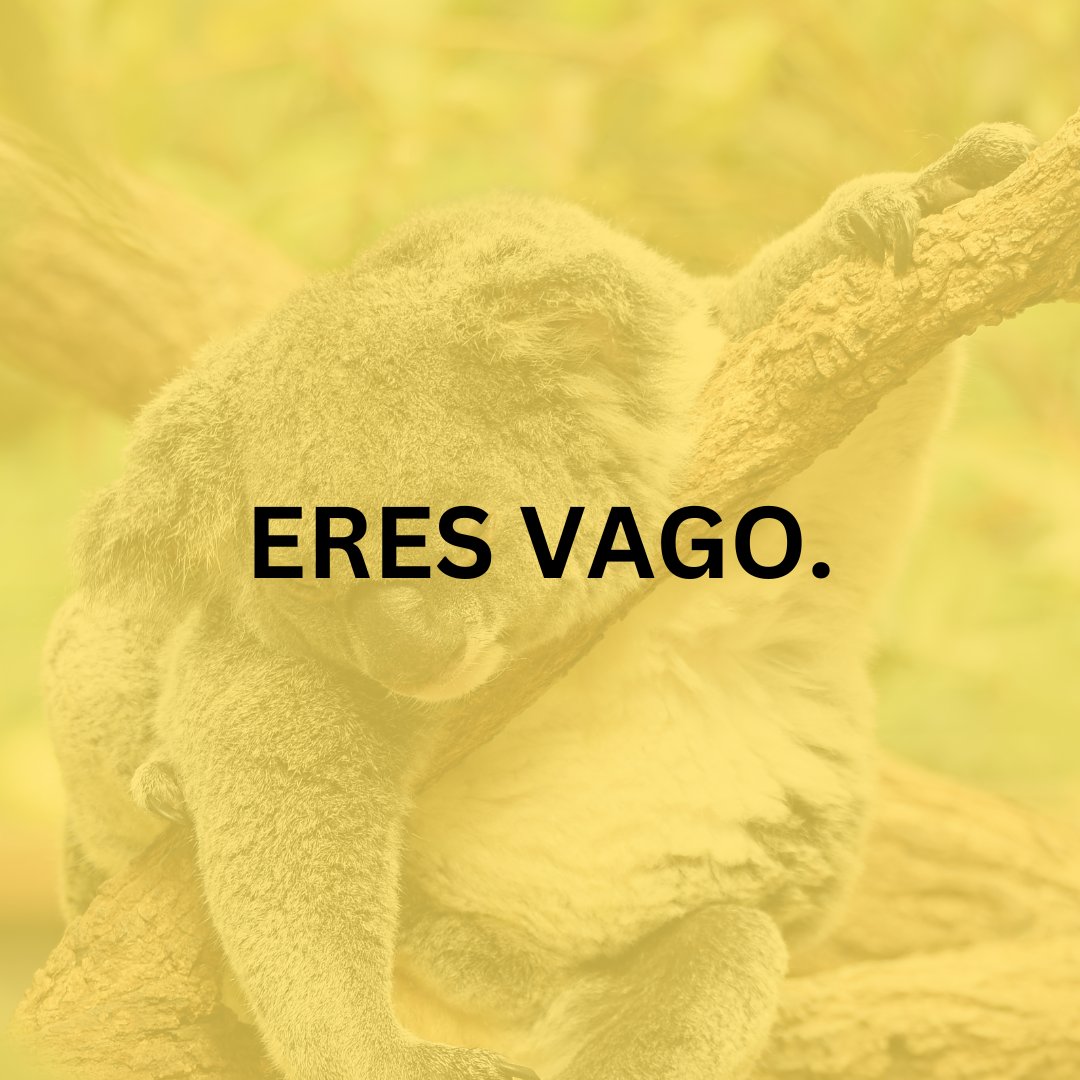 No eres espontaneo e intuitivo, eres vago.